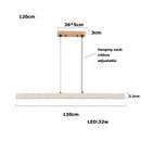GobekUsa LED Natural Stone Round Linear Chandelier - Dimmable, Ceiling Hanging Lamps