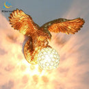 GobekUsa Eagle Crystal LED Wall Lamp for Nordic Modern Style Bedrooms & Living Rooms