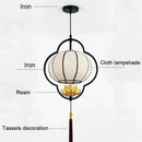 GobekUsa Chinese Teahouse Lantern Chandelier Creative Cloth Lamps for Dining Room Bedroom Hotel
