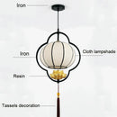 GobekUsa Chinese Cloth Chandelier: Elegant Tea House & Bedroom Lantern for Dining Room