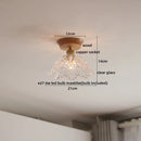 GobekUsa Glass Wood LED Ceiling Lamp for Home Lighting and Decoration