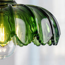 GobekUsa Green Glass LED Pendant Light Fixture - Modern Nordic Hanging Lamp