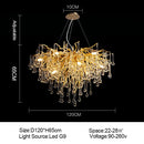 GobekUsa Gold Crystal Ceiling Chandelier for Elegant Home Lighting