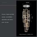 GobekUsa Crystal LED Pendant Light Luxury Stairs Lustre Modern Lighting Fixture