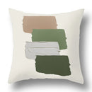 GobekUsa Green Plants Geometric Print Pillow Cover - Home Sofa Cushion Cover