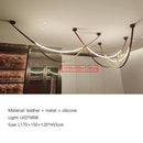 GobekUsa Leather Chandelier: Minimalist Nordic LED Pendant Lamp for Living Room, Dining Room & Bedroom