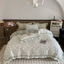 GobekUsa French Floral Bedding Set, 100% Cotton, Ruffles, Duvet Cover, Bed Sheet, Pillowcases