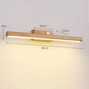 GobekUsa Black Walnut Mirror Lamp Wall Light with Led, Scandinavian Design