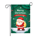 GobekUsa Christmas Deer & Santa Garden Flags - Outdoor Xmas Decorations