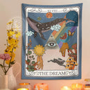 GobekUsa Dream Tarot Tapestry: Mystical Witchy Decor for Tarot Lovers, Hippie Dorm Art