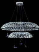 GobekUsa Crystal Butterfly Pendant Light: Italian Postmodern Luxury Lamp for Villa Duplex Building