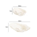 GobekUsa Gold Ceramic Seashell Bowl: Luxe Decorative Storage Tray for Candy, Fruit, Jewelry