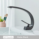 GobekUsa Brushed Gold Basin Faucet, Deck Mounted Wash Basin Mixer for Bathroom