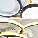 GobekUsa LED Ceiling Chandelier Remote Control Living Room Bedroom Kitchen Lamp White