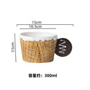 GobekUsa Creative Biscuit Ceramic Tableware Set for Snacks, Desserts, and Coffee