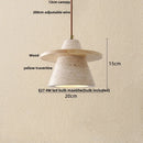 GobekUsa LED Hanging Light Fixture Yellow Travertine Nordic Wire Adjustable Pendant Lamp