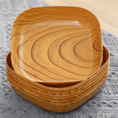 GobekUsa Imitation Wood Snack Plate Dish Tray for Sushi Breakfast Dried Fruit
