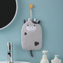 GobekUsa Cartoon Embroidery Hanging Hand Towel - Soft, Absorbent, Quick Dry Towel