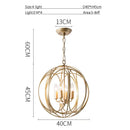GobekUsa Gold Crystal Chandelier Ring Ball Ceiling Light