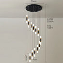 GobekUsa Crystal LED Chandelier: Luxury Stair Lighting Fixture for Staircase, Minimalist Indoor Hangings