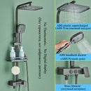 GobekUsa Digital Display Thermostatic Shower Faucet Set Rainfall Shower Mixer