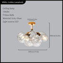 GobekUsa Glass Balls Ceiling Pendant Lights Minimalist Living Room Chandelier Shop Bar Decor