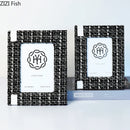 GobekUsa 6x7 Inch Fabric Framed Portrait Photo Frame for TV Cabinet Decor