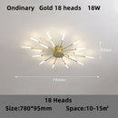 GobekUsa LED Firework Chandelier: Modern Nordic Living Room Bedroom Pendant Light Fixtures
