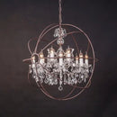 GobekUsa Crystal Chandelier E14 LED Lustre for Living Room Bedroom Kitchen Island
