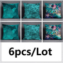 GobekUsa Green Leaves Flower Pillowcase Set | Modern Winter Short Plush 45x45cm Cozy Covers