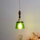 GobekUsa Amber Pendant Light: Nordic Copper Hanging Lamp for Modern Home Decor