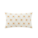 GobekUsa Embroidered Flora Cotton Canvas Pillow Cover 30x50cm Yellow Zigzag Sham