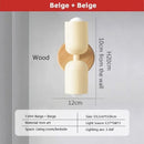 GobekUsa Cream Zipper Nordic Wooden Wall Lamp: Minimalist Indoor Lighting for Bedroom and Living Room