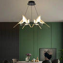 GobekUsa Gold Magpie Bird LED Ceiling Chandelier for Dining Room Decor