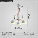 GobekUsa Nordic LED Multiple Head Chandelier - Black/White Iron Art - Living Room/Bedroom/Kitchen/Hotel