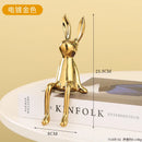 GobekUsa Gold Rabbit Ceramic Ornaments for Home & Office Decor