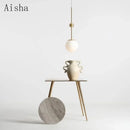 GobekUsa Gold Glass Chandelier 3-Head Lamp Fixture for Living & Dining Room