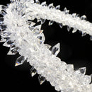 GobekUsa LED Glass Crystal Chandelier White Lustre Pendant Light for Home Decor