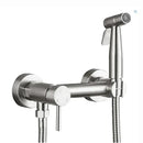 GobekUsa Brass Bidet Sprayer Faucet Set - Hot Cold Mixer, Wall Mounted Toilet Shattaf
