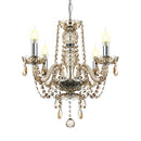 GobekUsa Crystal Chandelier Pendant Light Cognac Gold LED Luxury Lamp for Dining Living Room