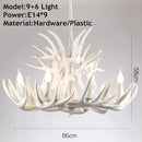GobekUsa Antler Pendant Chandelier for Living Room Decor - 6 Arms Deer Horn Hanging Lamp