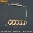 GobekUsa Gold Acrylic Circle Ring LED Pendant Chandelier