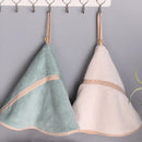 GobekUsa Coral Velvet Hand Towel: Round Cute Style, Super Absorbent & Soft for Bath