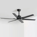 GobekUsa Large 6-Blade Stainless Steel Ceiling Fan for Living Room, Bedroom, Office