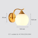GobekUsa Iron Wall Lamp with Glass Ball, Elegant Sconce Light for Home Stairs and Reading