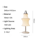 GobekUsa Cream Silk Japanese LED Floor Lamp for Modern Living Room Décor