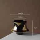 GobekUsa Gold Foil Ceramic Vase for Flower Arrangement and Home Decoration