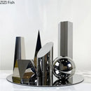 GobekUsa Geometric Crystal Artwork Polyhedron Sculpture Desk Decoration Modern Home Decor