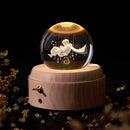 GobekUsa Crystal Ball Music Box: Rotating Light Projection, Birthday & Valentine's Day Gift