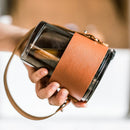 GobekUsa 450ml Glass Coffee Cup with Lid and Straw | Stylish Heat-Resistant Glass Mug